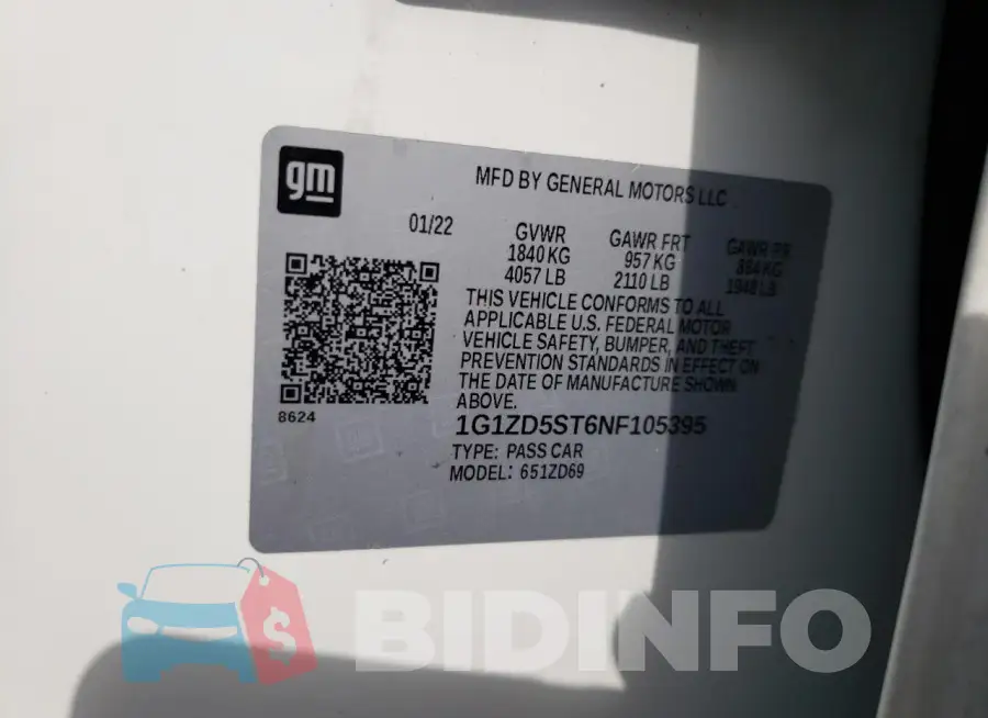 1G1ZD5ST6NF105395 Photo# 12