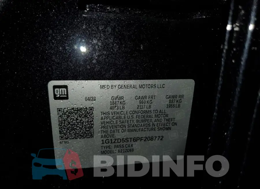 1G1ZD5ST6PF208772 Photo# 12