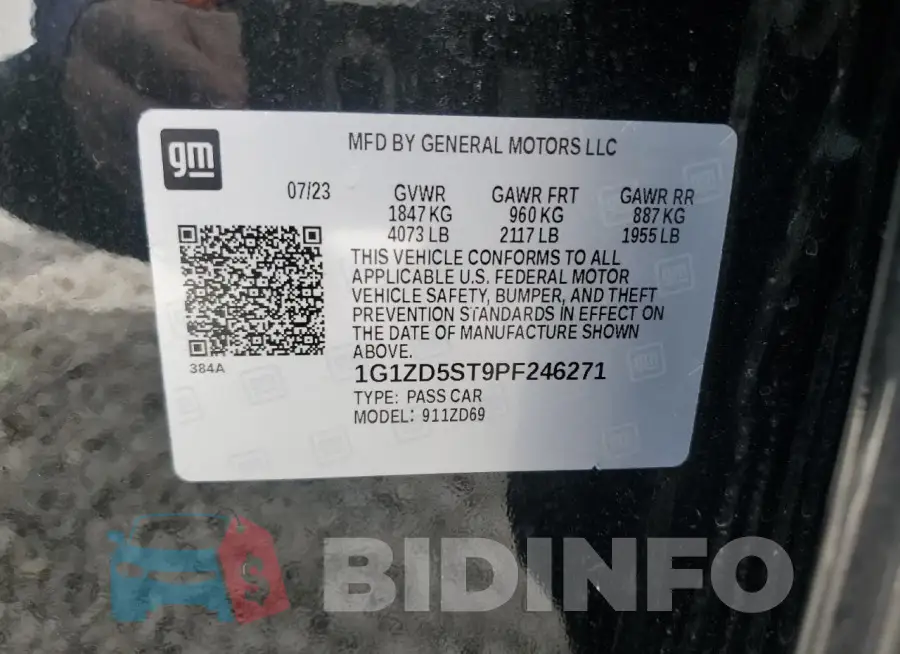 1G1ZD5ST9PF246271 Photo# 12