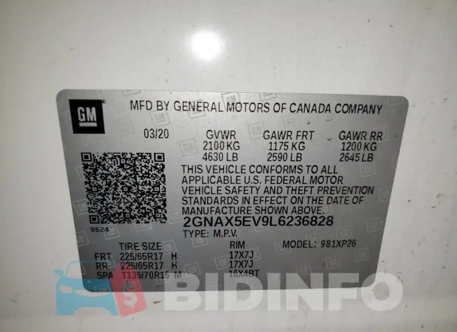 2GNAX5EV9L6236828 Photo# 13