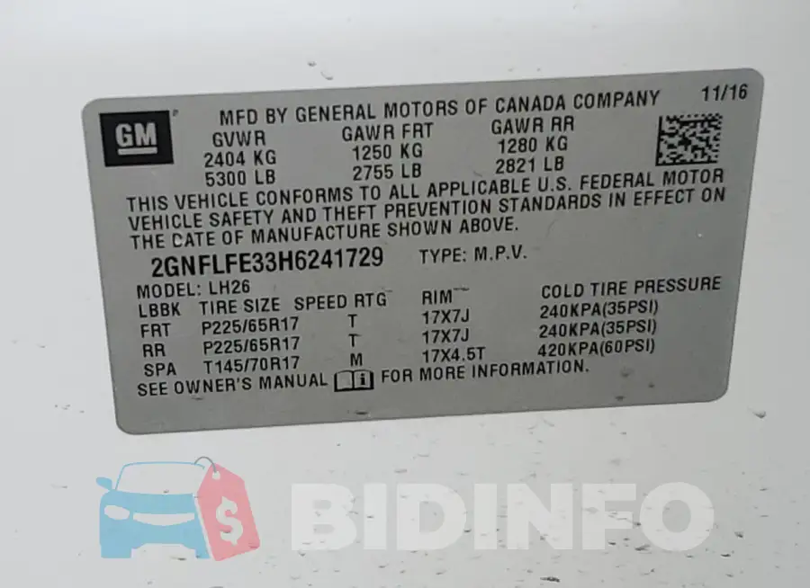2GNFLFE33H6241729 Photo# 12