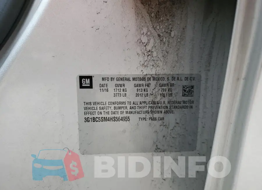 3G1BC5SM4HS564955 Photo# 12