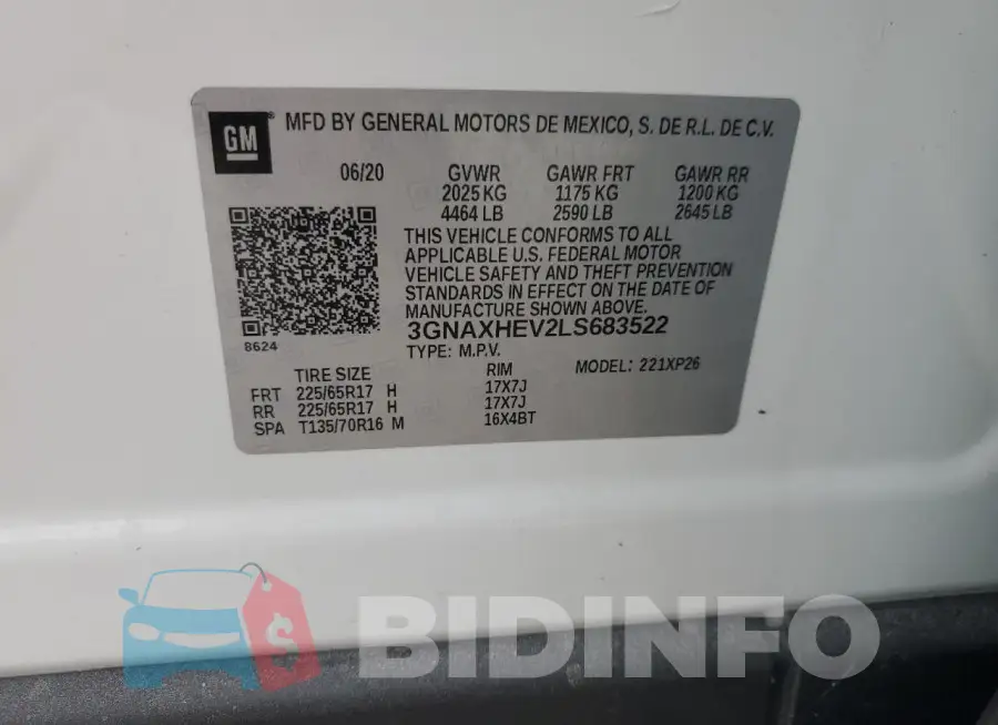 3GNAXHEV2LS683522 Photo# 14