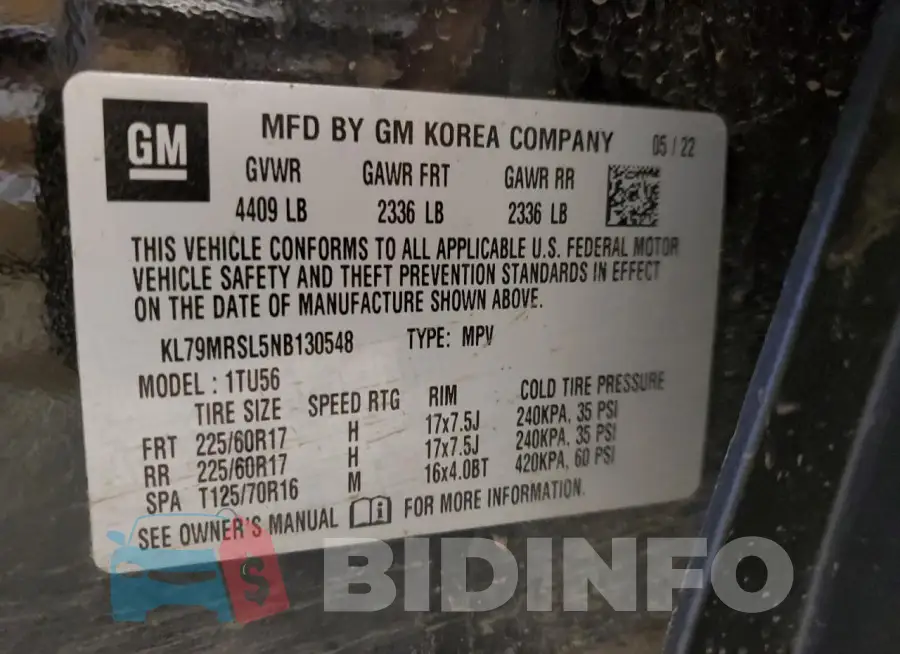 KL79MRSL5NB130548 Photo# 12