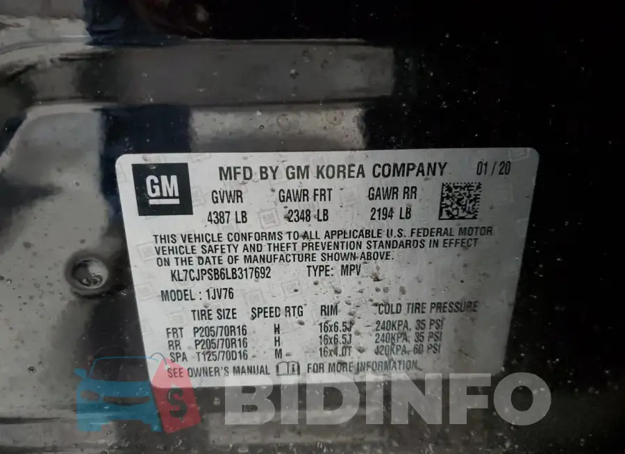 KL7CJPSB6LB317692 Photo# 12