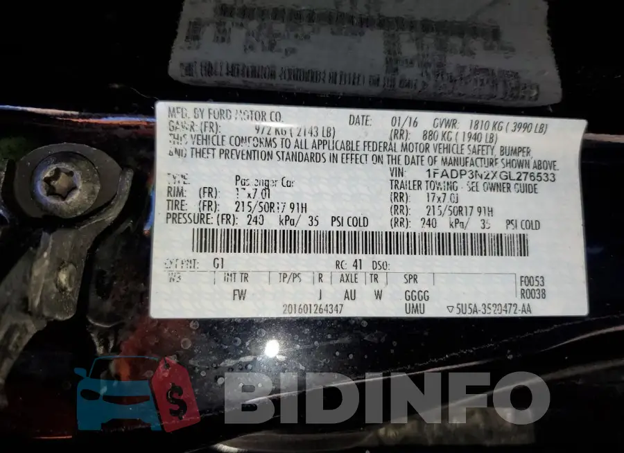 1FADP3N2XGL276533 Photo# 13