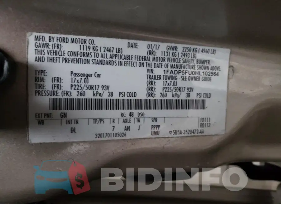1FADP5FU0HL102564 Photo# 13