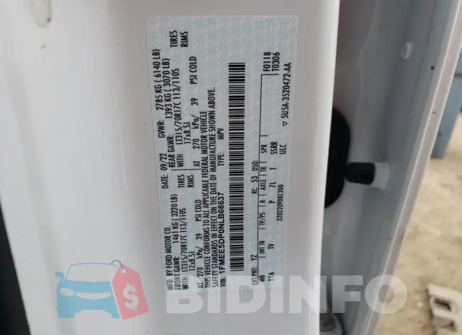 1FMEE5DP0NLB68637 Photo# 13