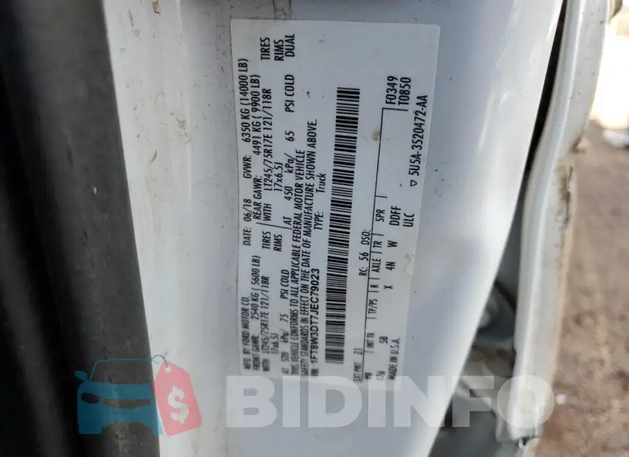 1FT8W3DT7JEC79023 Photo# 12