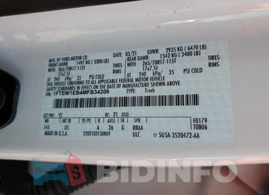 1FTEW1EB4MFB34209 Photo# 12