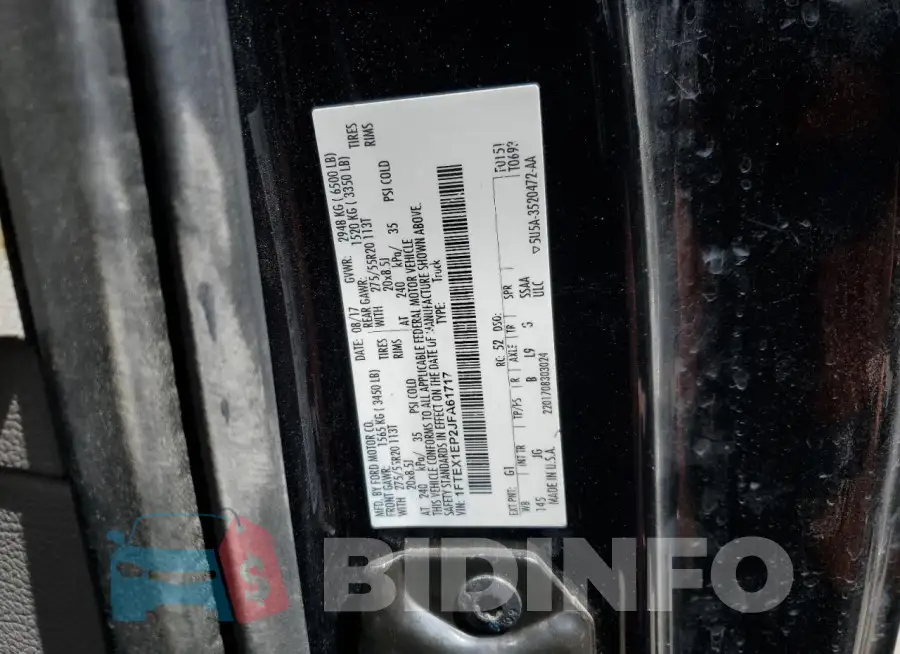 1FTEX1EP2JFA61717 Photo# 12
