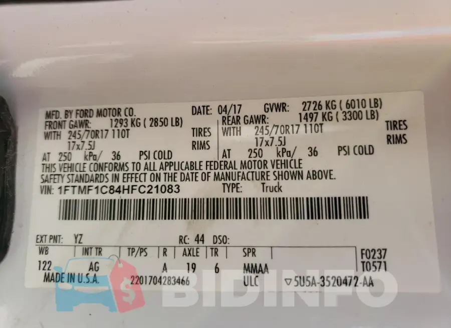 1FTMF1C84HFC21083 Photo# 12
