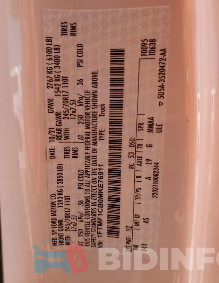 1FTMF1CB0MKE76911 Photo# 12