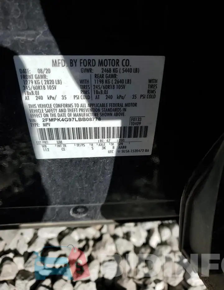 2FMPK4G97LBB08778 Photo# 13