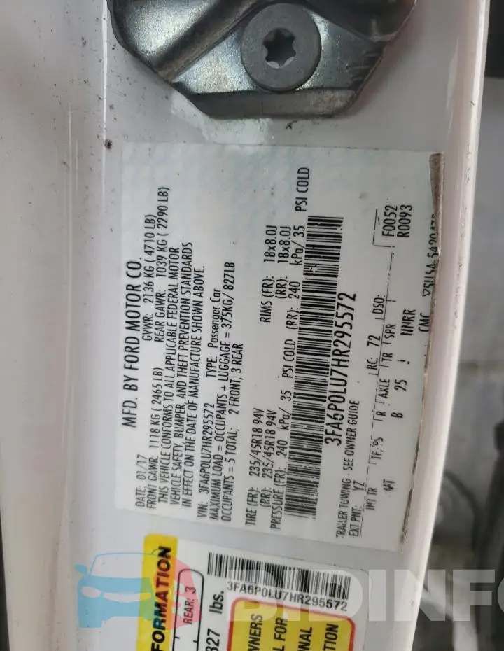 3FA6P0LU7HR295572 Photo# 12