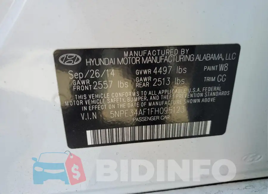 5NPE34AF1FH095123 Photo# 12