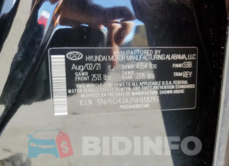 5NPEG4JA2NH138293 Photo# 12