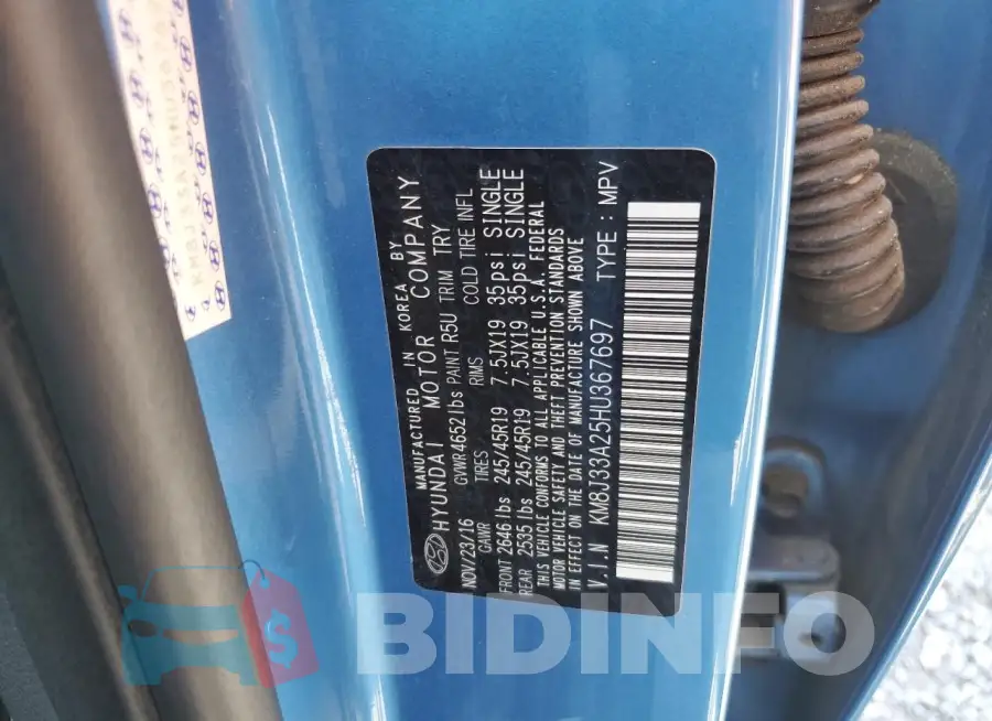 KM8J33A25HU367697 Photo# 12