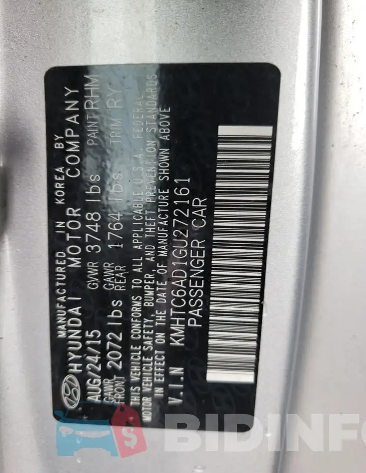 KMHTC6AD1GU272161 Photo# 12