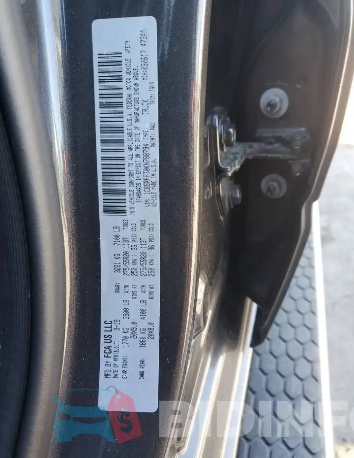 1C6SRFFT0KN788794 Photo# 12