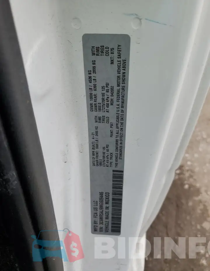 3C6MR5AJ9MG609446 Photo# 12
