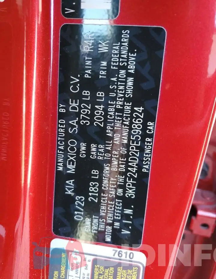 3KPF24AD2PE598624 Photo# 12