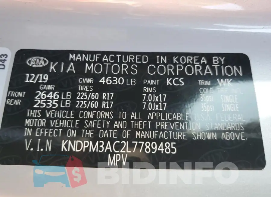 KNDPM3AC2L7789485 Photo# 12