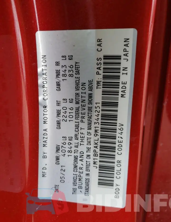 JM1BPAKL9M1344251 Photo# 12