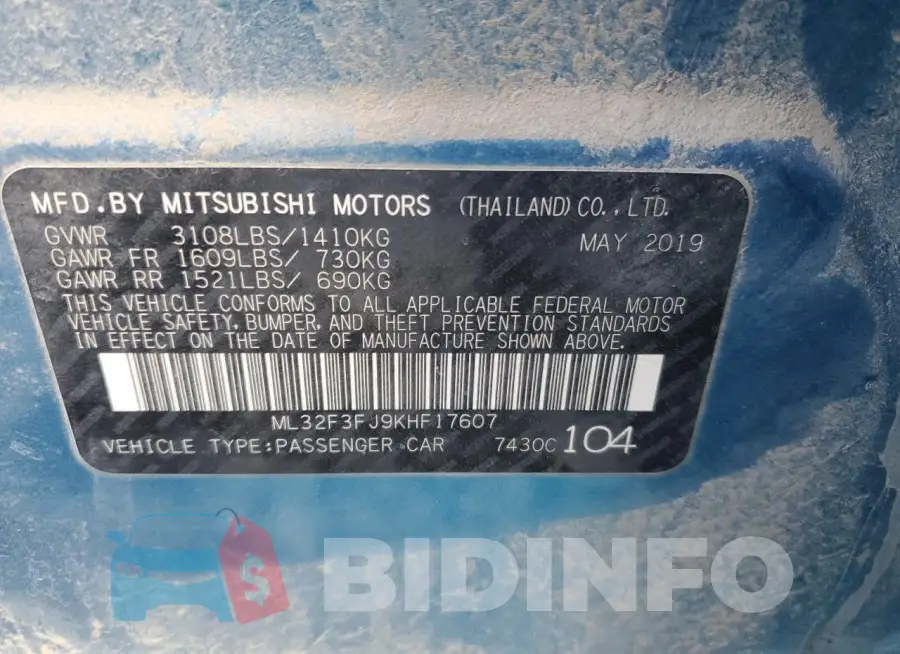 ML32F3FJ9KHF17607 Photo# 12