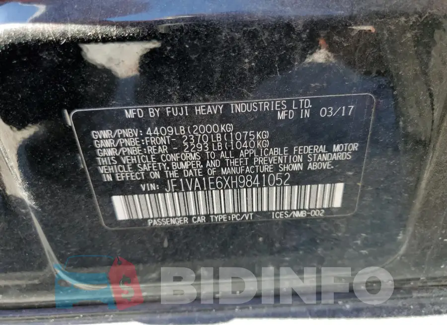 JF1VA1E6XH9841052 Photo# 12