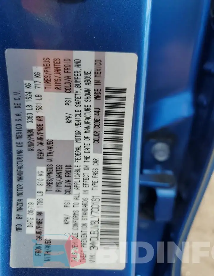 3MYDLBJV8LY700181 Photo# 12