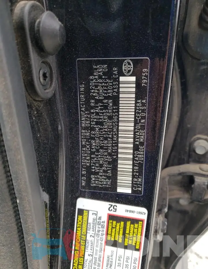 4T1G11AK5MU596511 Photo# 12