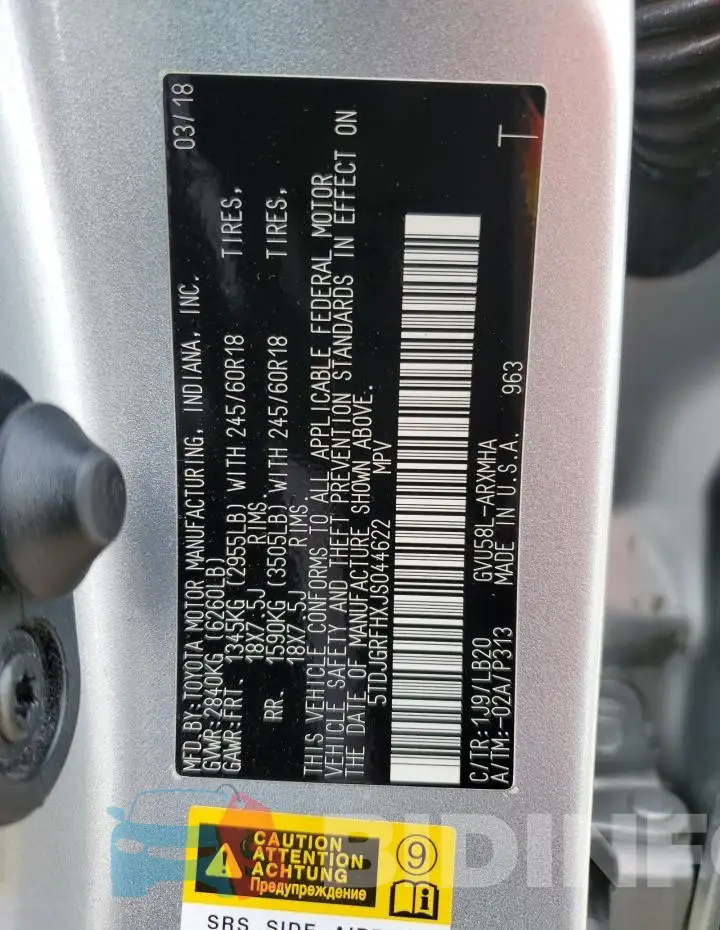 5TDJGRFHXJS044622 Photo# 12