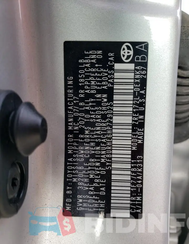 5YFBURHE6HP729025 Photo# 12