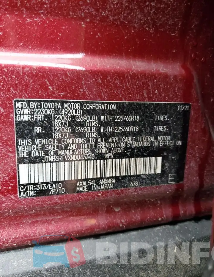 JTMB6RFVXMD043340 Photo# 12