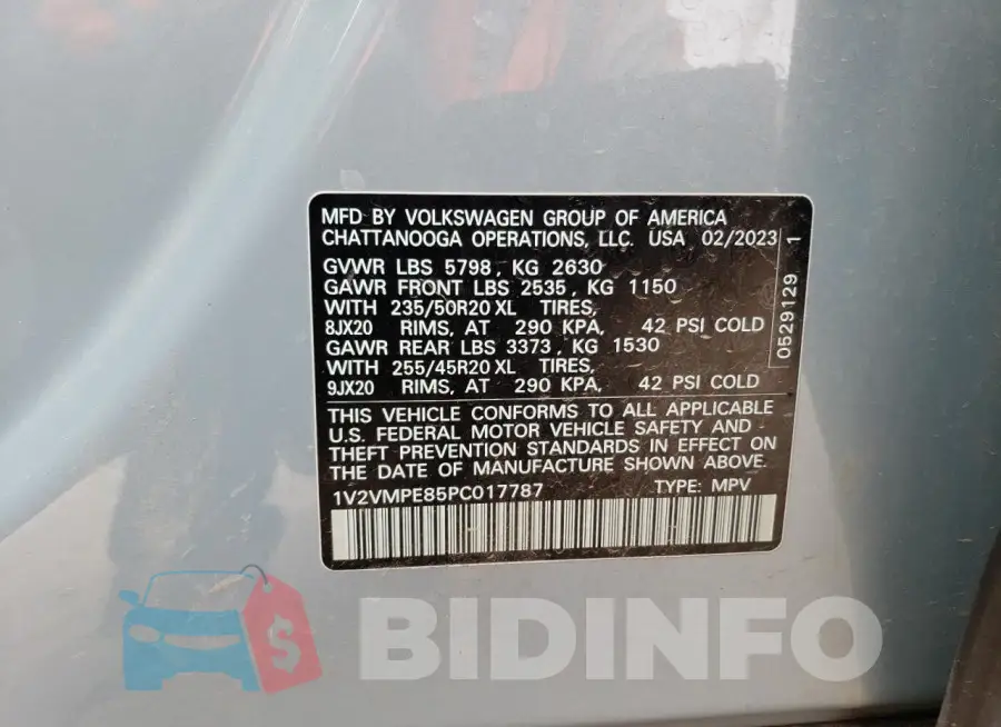 1V2VMPE85PC017787 Photo# 13
