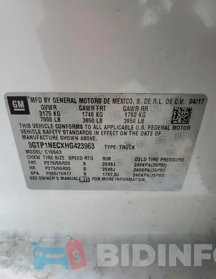 3GTP1NECXHG423963 Photo# 12
