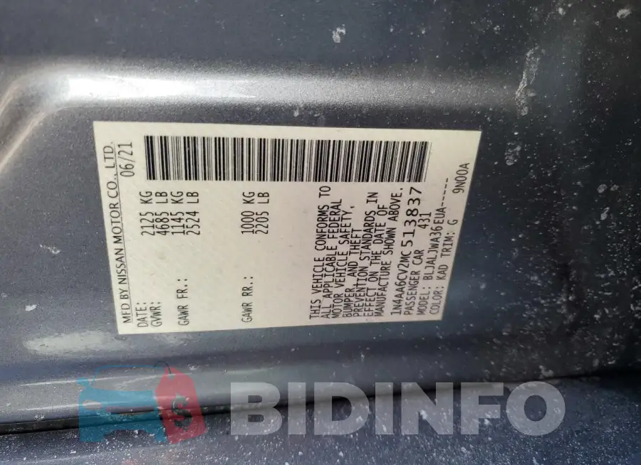 1N4AA6CV2MC513837 Photo# 12