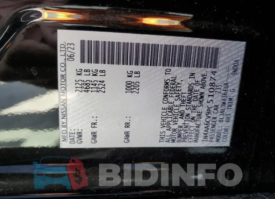 1N4AA6CV9PC510874 Photo# 12