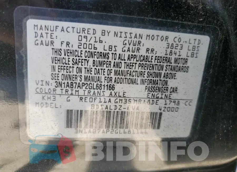3N1AB7AP2GL681166 Photo# 12