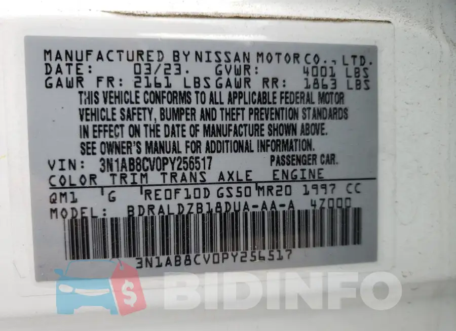 3N1AB8CV0PY256517 Photo# 12
