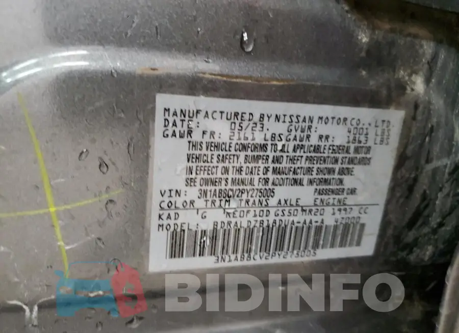 3N1AB8CV2PY275005 Photo# 12