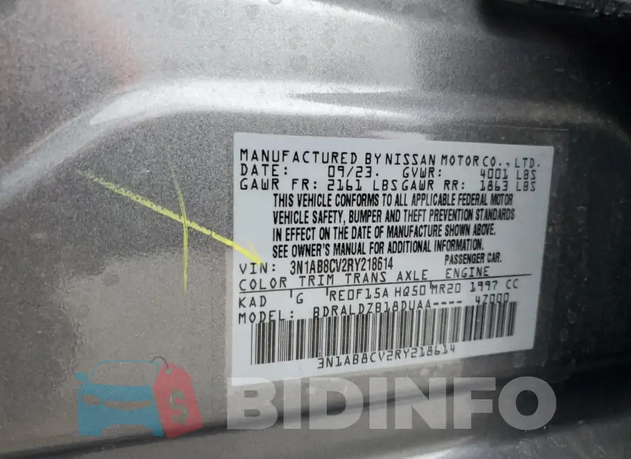 3N1AB8CV2RY218614 Photo# 12
