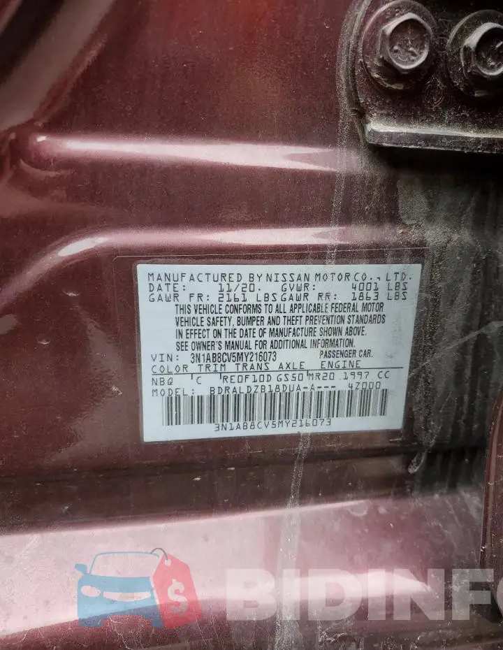 3N1AB8CV5MY216073 Photo# 12