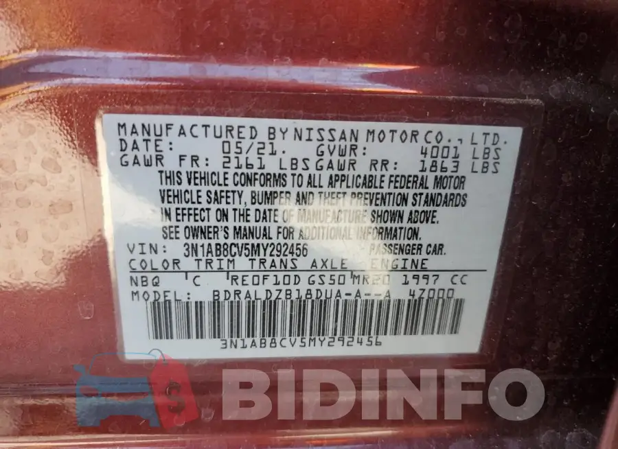 3N1AB8CV5MY292456 Photo# 12