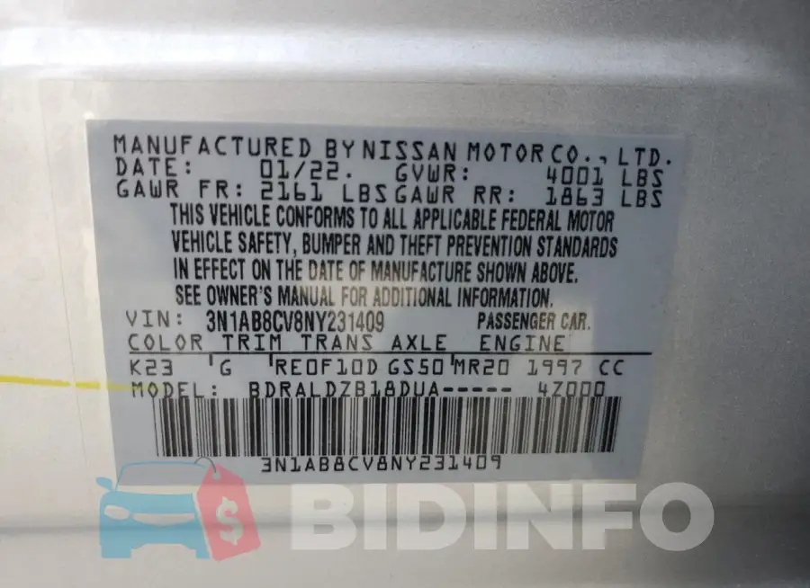 3N1AB8CV8NY231409 Photo# 12