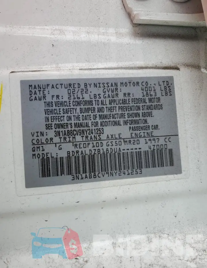 3N1AB8CV9NY241253 Photo# 12