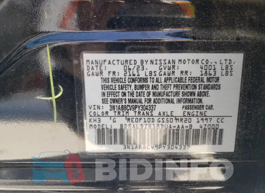 3N1AB8CV9PY304337 Photo# 12