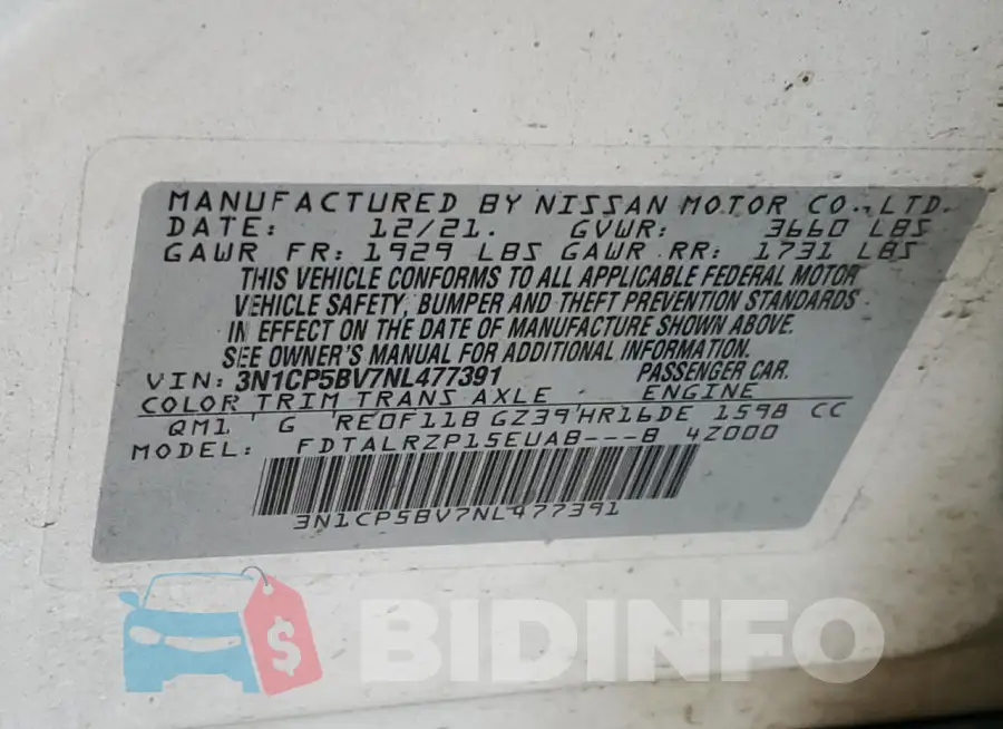 3N1CP5BV7NL477391 Photo# 12