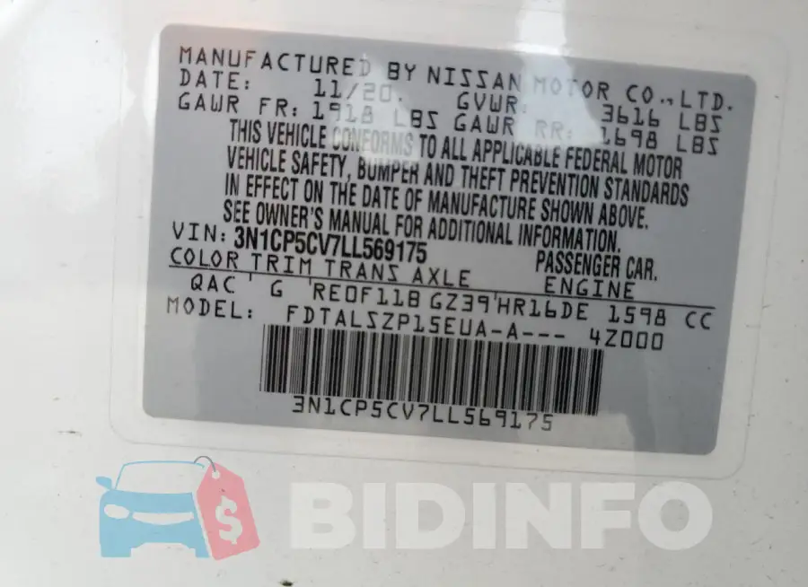 3N1CP5CV7LL569175 Photo# 12